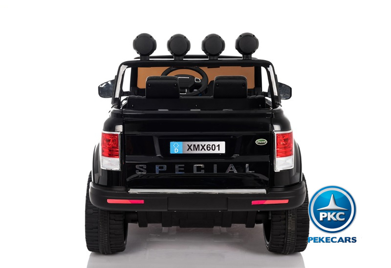 Jeep 4x4 Negro 12V 2.4G vista trasera