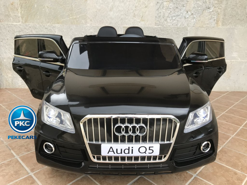 Coche electrico para niños Audi Q5 Negro metalizado con apertura de puertas