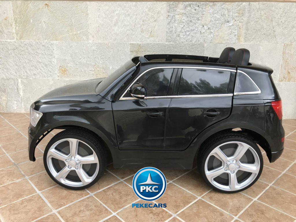 Coche electrico para niños Audi Q5 Negro metalizado con cristales altos