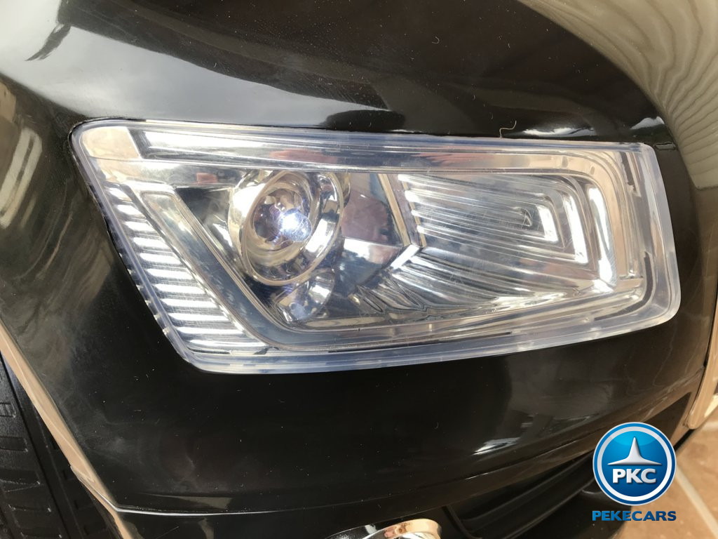Coche electrico para niños Audi Q5 Negro metalizado luces delanteras