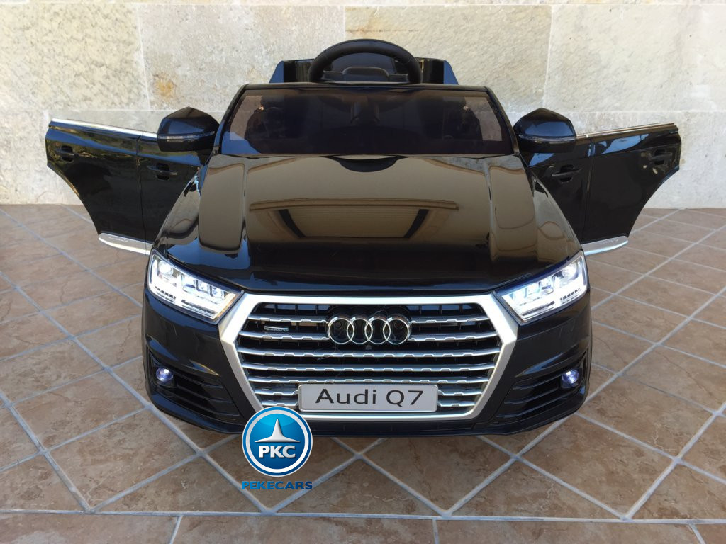 Coche electrico infantil Audi Q7 Facelift Negro vista frontal