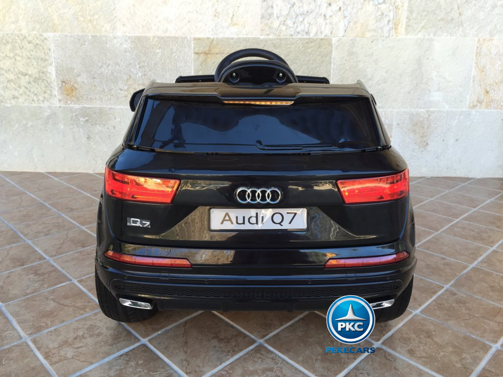 Coche electrico para niños Audi Q7 Facelift Negro vista trasera