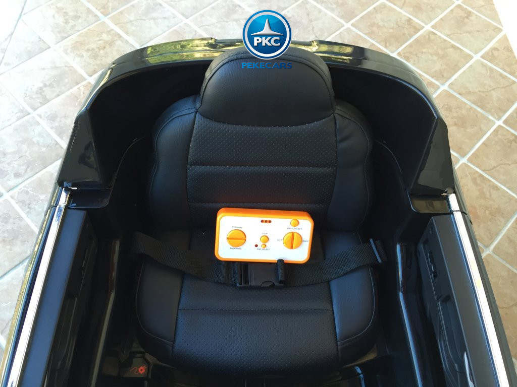 Coche electrico infantil Audi Q7 Facelift Negro asiento acolchado en polipiel