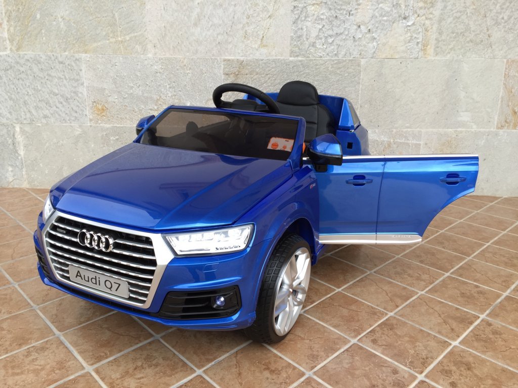 Coche electrico para niños Audi Q7 Facelift Azul Metalizado vista principal