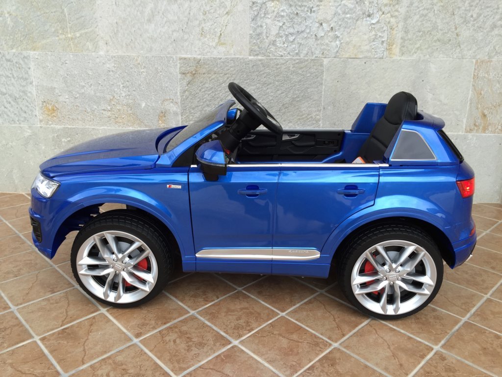 Coche electrico infantil Audi Q7 Facelift Azul Metalizado con apertura de puertas
