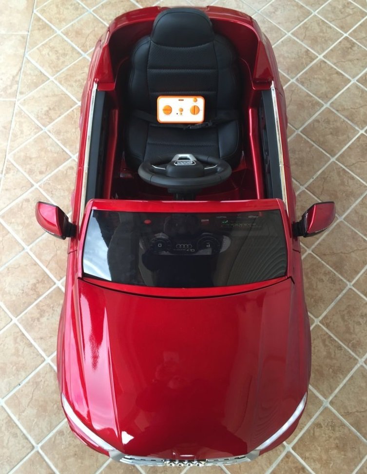 Coche electrico infantil Audi Q7 Facelift Rojo Metalizado visto desde arriba