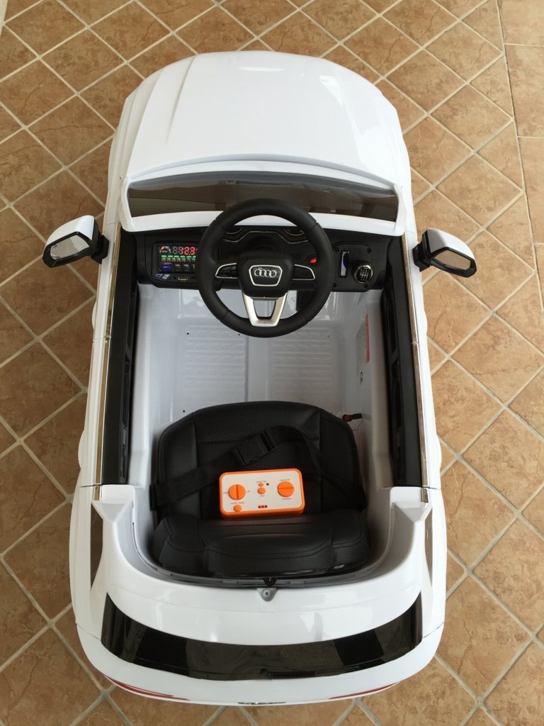Coche electrico para niños Audi Q7 Facelift Blanco visto desde arriba