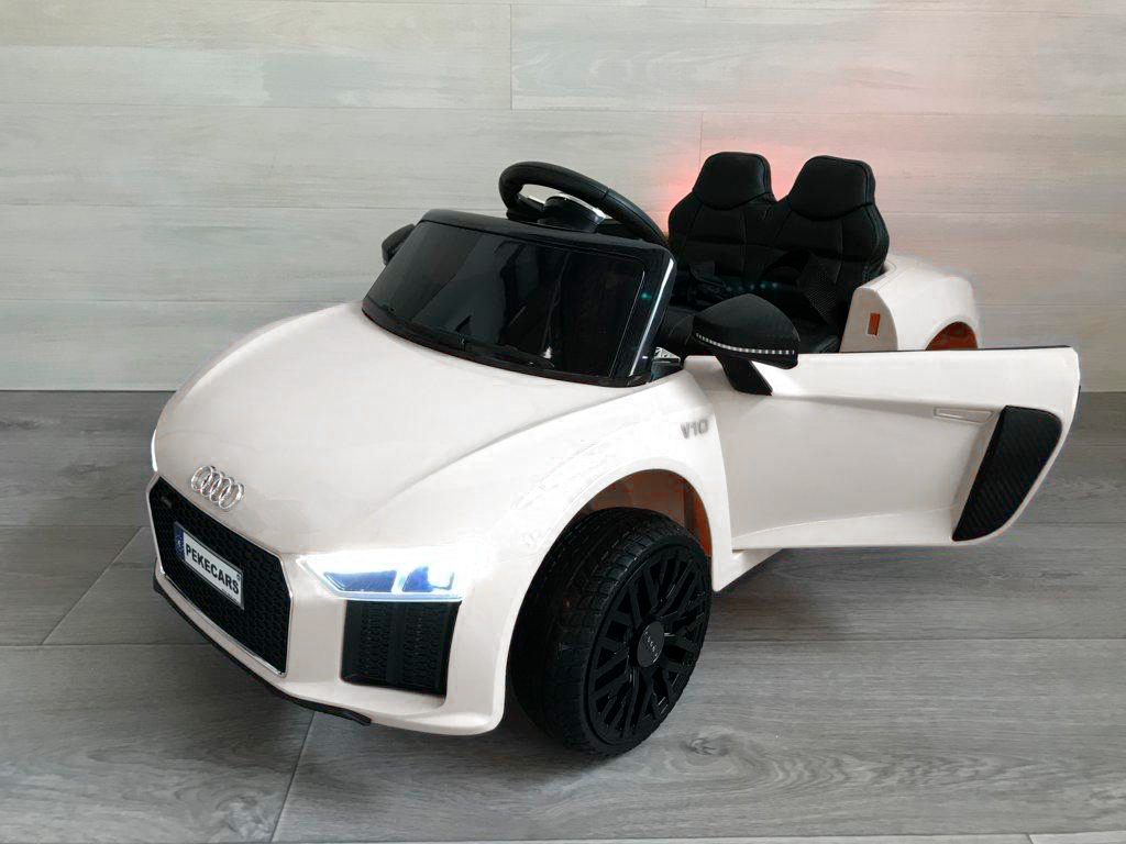 Coche electrico para niños Audi Little R8 Spyder Blanco vista principal