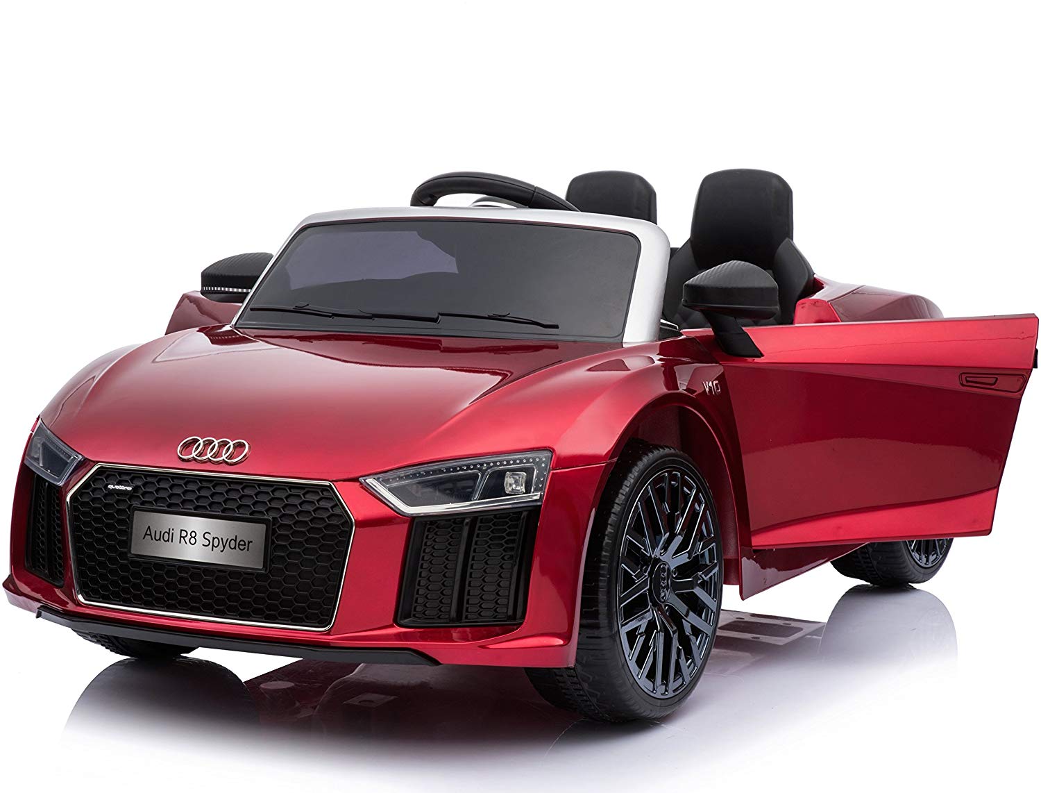 Coche eléctrico para niños Audi Little R8 Spyder Rojo Metalizado vista principal