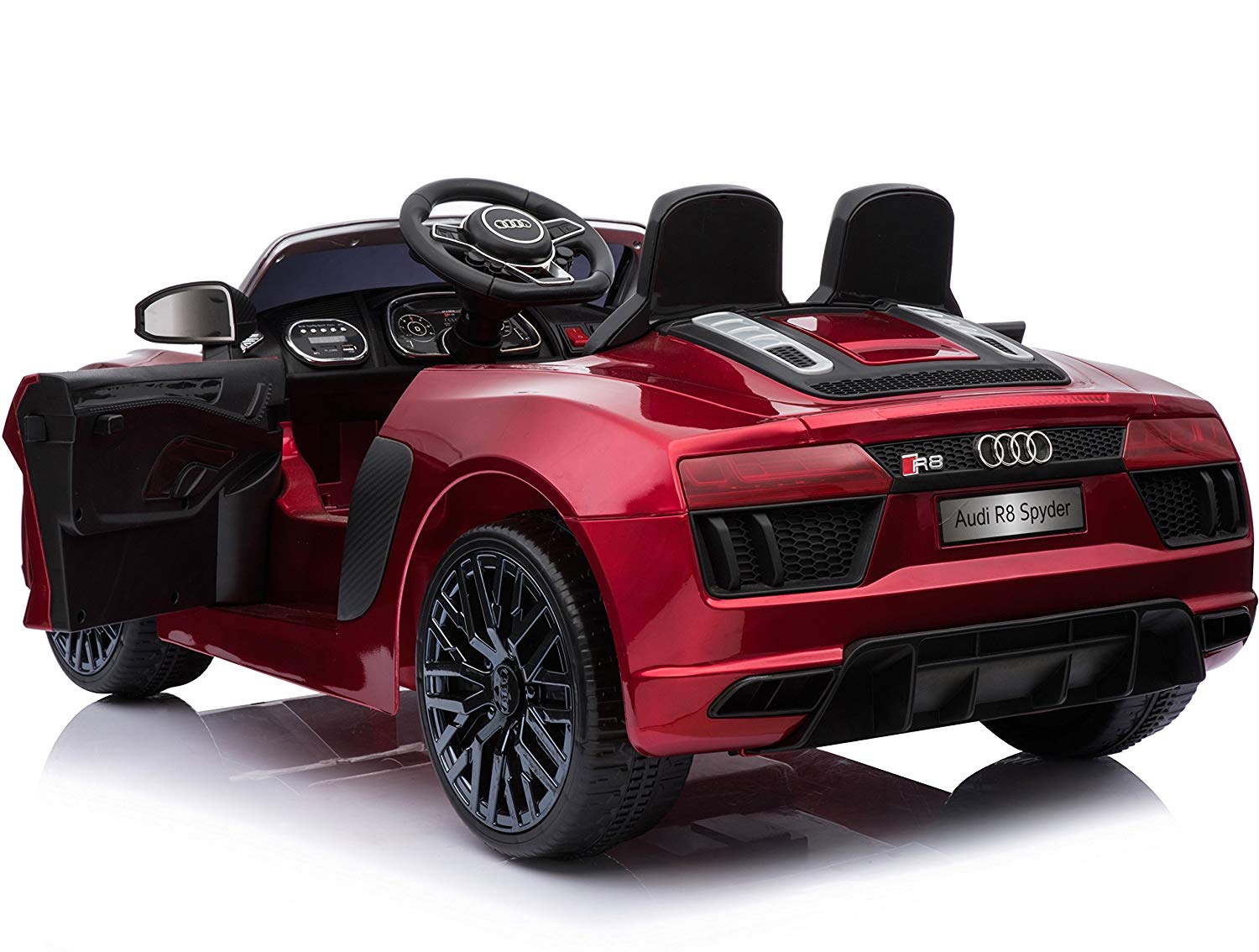 Coche eléctrico para niños Audi Little R8 Spyder Rojo Metalizado 6
