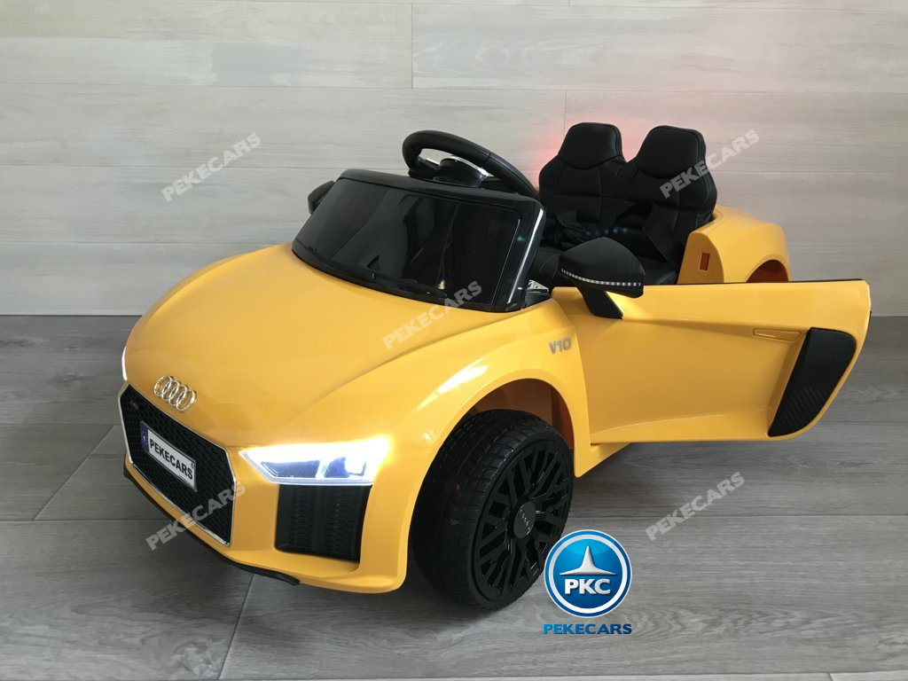 Coche electrico para niños Audi Little R8 Spyder Amarillo vista principal