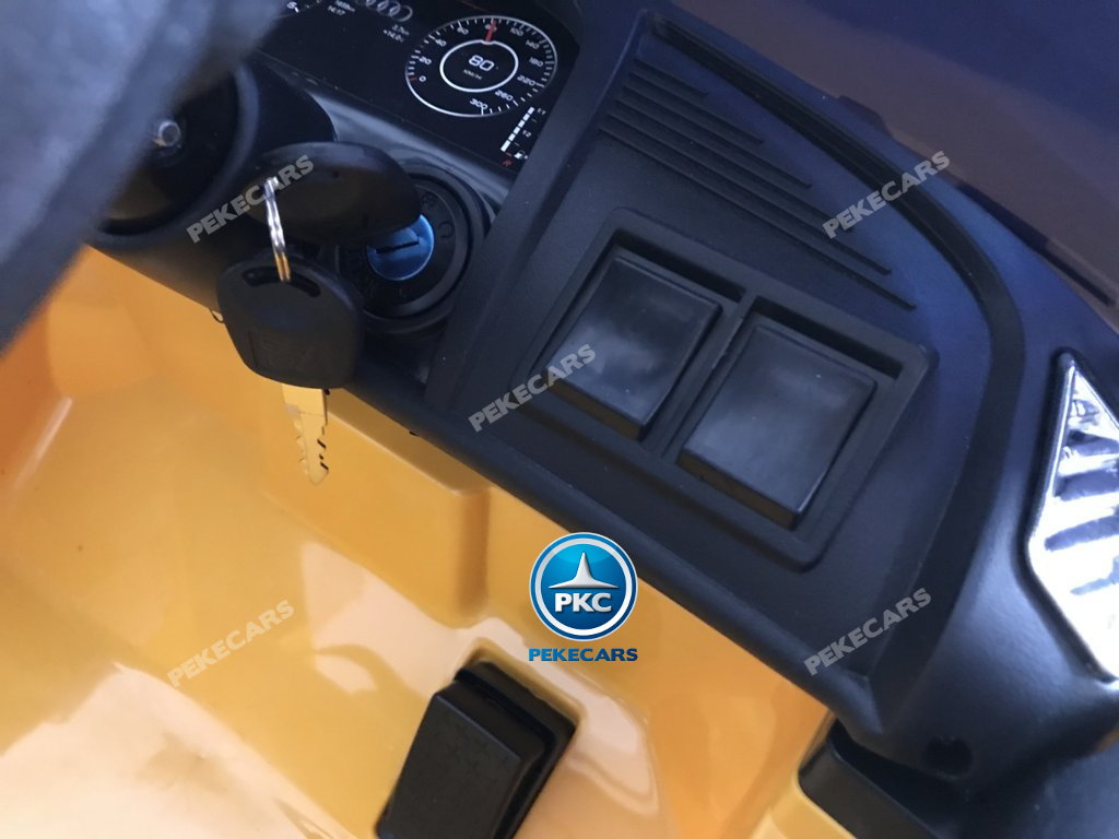 Coche electrico para niños Audi Little R8 Spyder Amarillo con llave de arranque