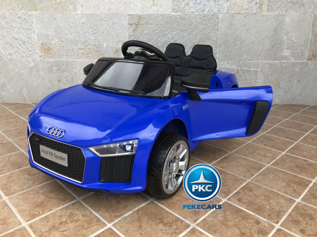 Coche electrico para niños Audi Little R8 Spyder Azul vista principal