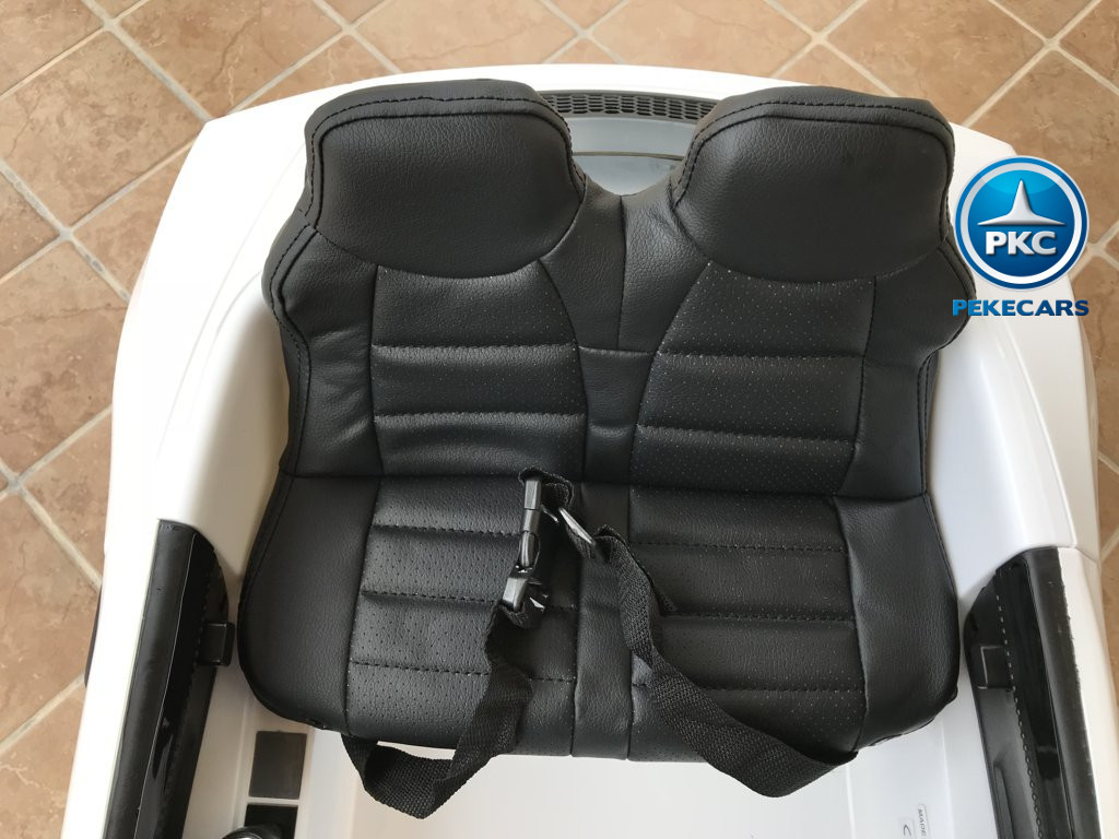 Coche electrico para niños Audi Little R8 Spyder Blanco asiento acolchado en piel