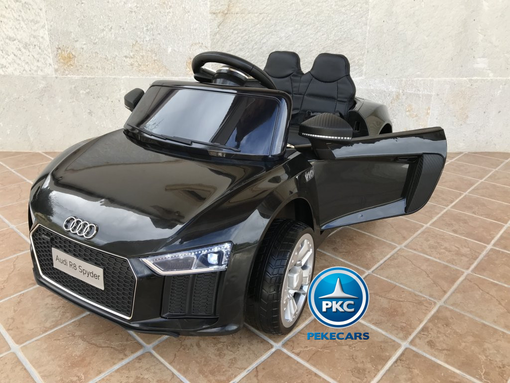 Coche electrico para niños Audi Little R8 Spyder Negro vista principal