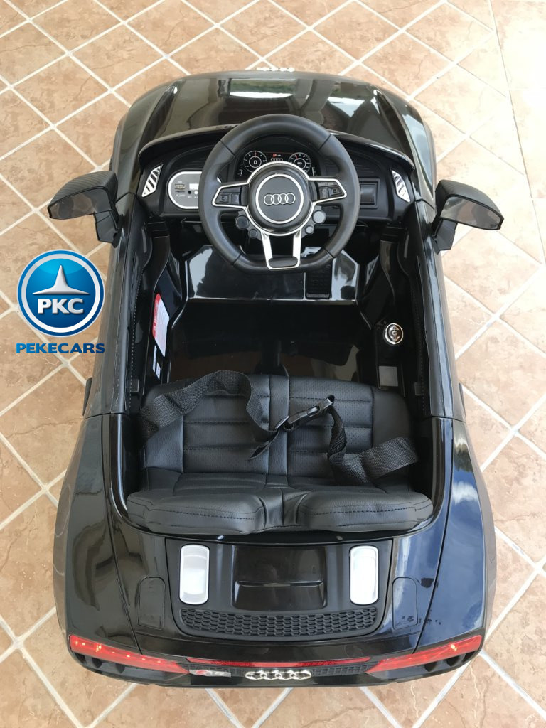 Coche electrico para niños Audi Little R8 Spyder Negro visto desde arriba