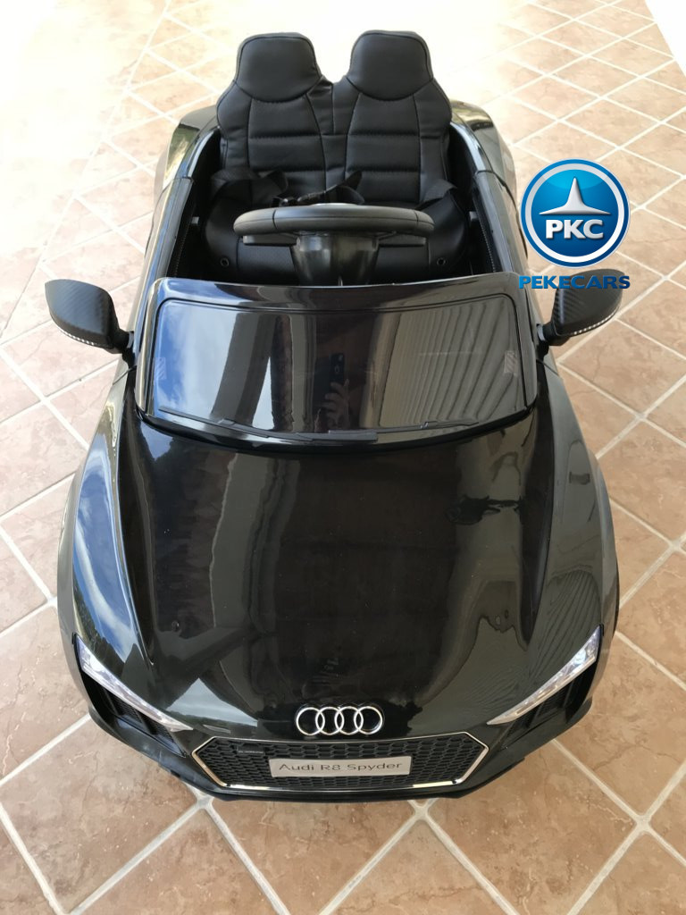 Coche electrico infantil Audi Little R8 Spyder Negro vista aerea