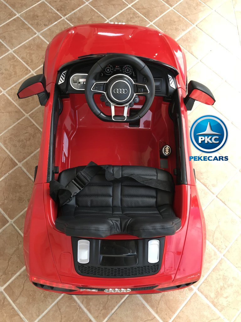 Coche electrico para niños Audi Little R8 Spyder Rojo visto desde arriba