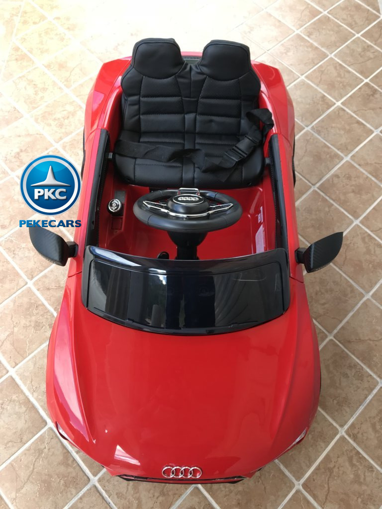Coche electrico infantil Audi Little R8 Spyder Rojo vista aerea