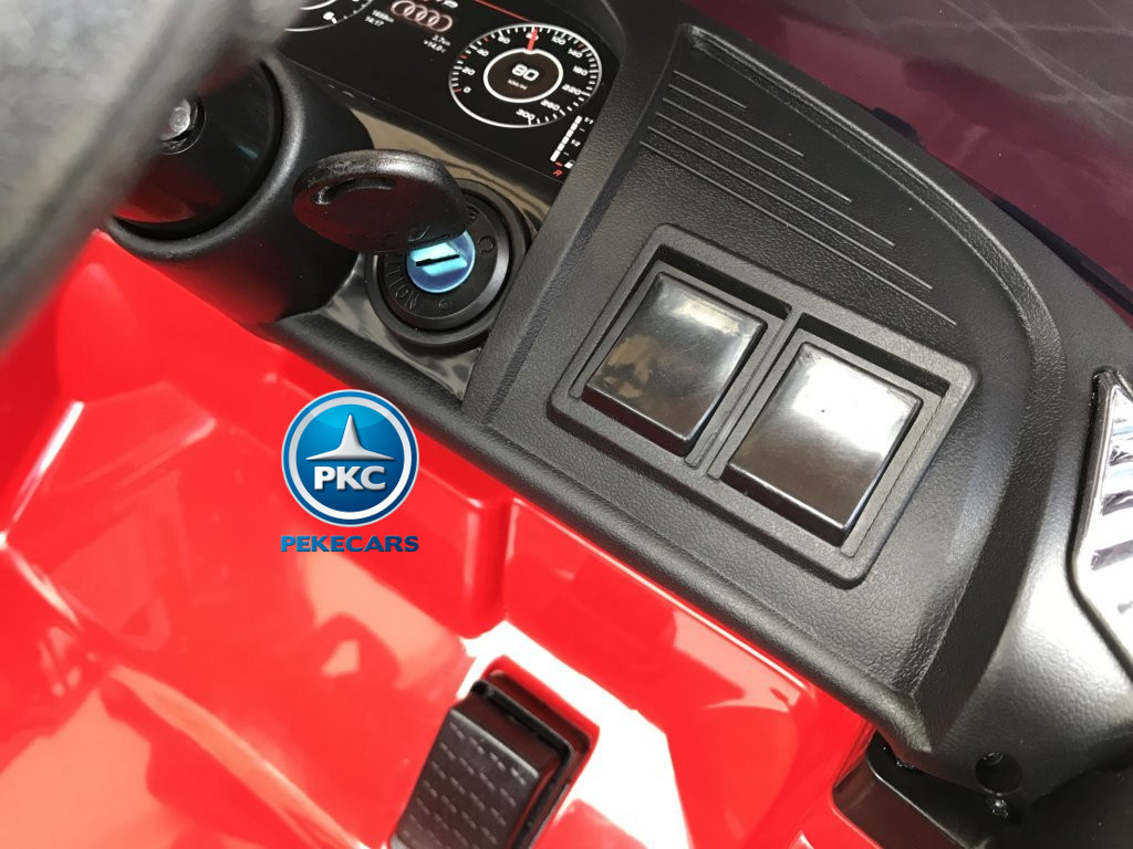 Coche electrico para niños Audi Little R8 Spyder Rojo con llave de arranque