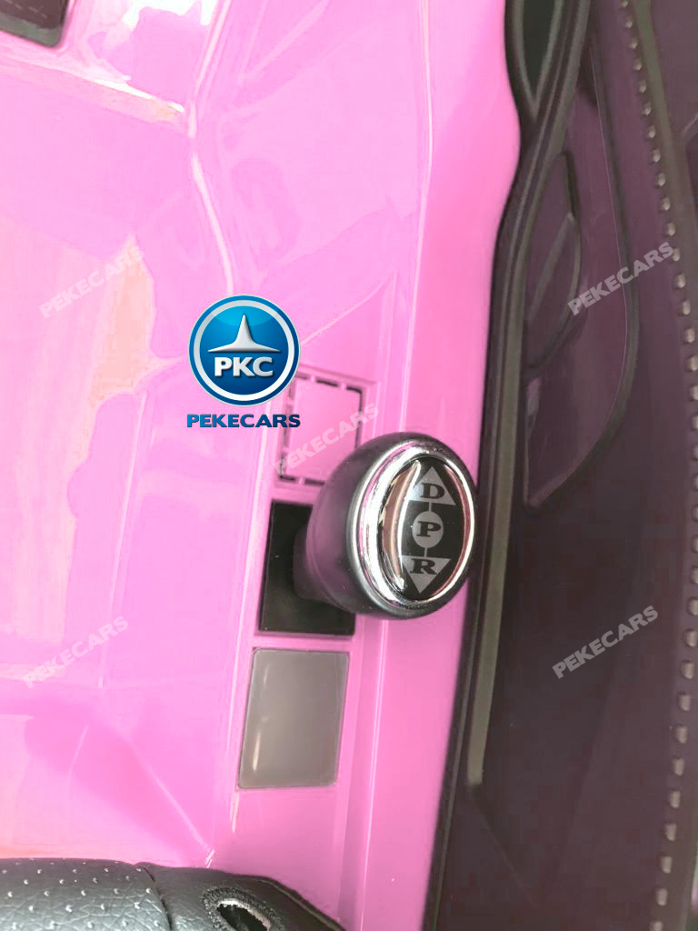 Coche electrico infantil Audi Little R8 Spyder Rosa palaca de cambio de marcha