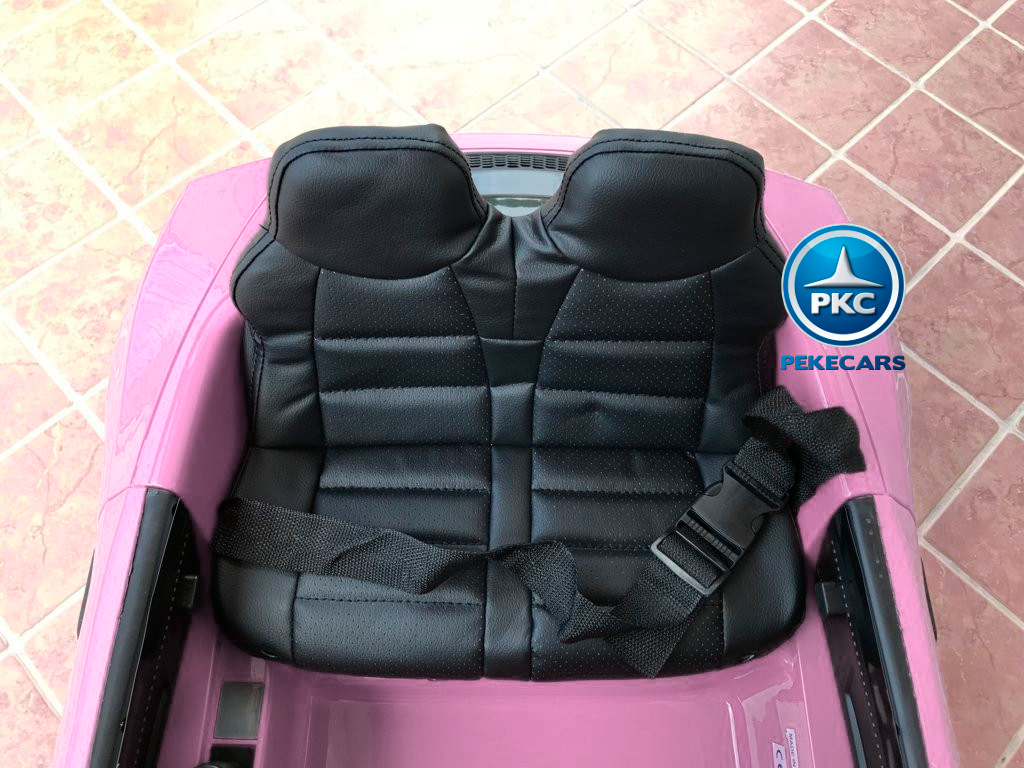 Coche electrico para niños Audi Little R8 Spyder Rosa con asiento acolchado en piel
