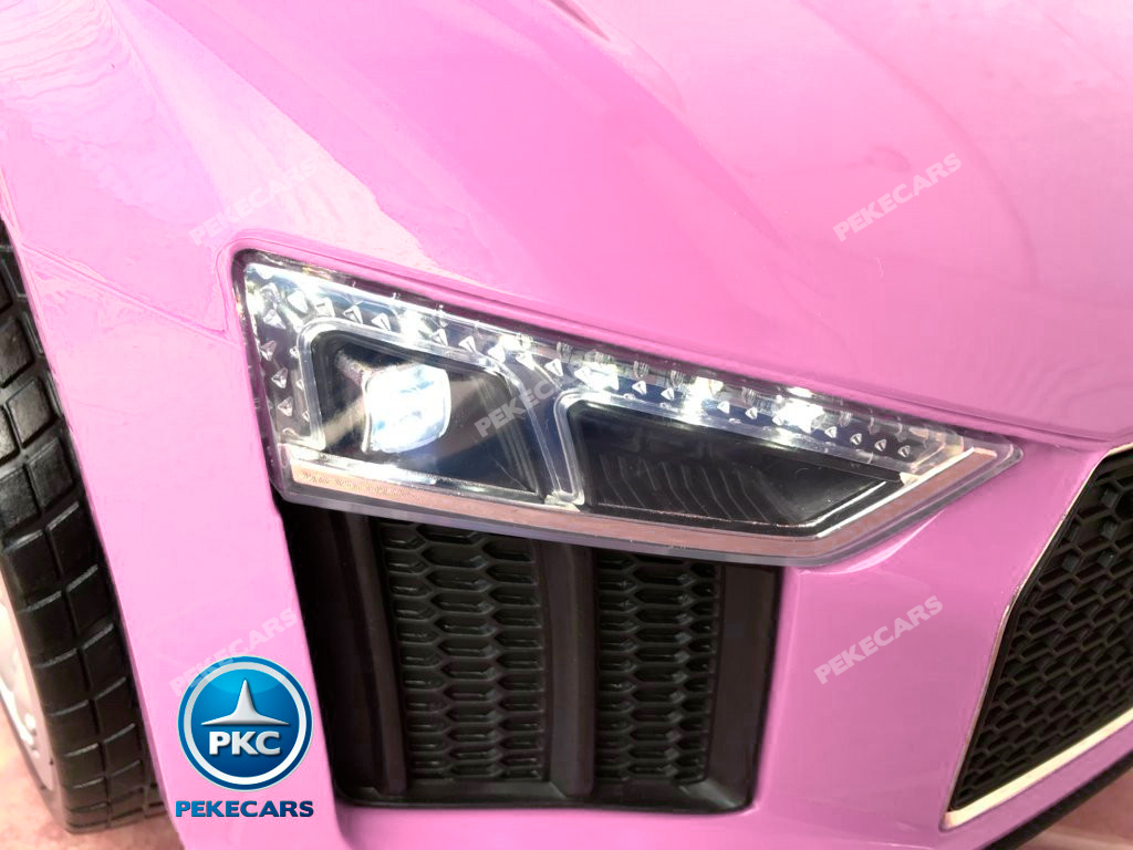 Coche electrico para niños Audi Little R8 Spyder Rosa luces led