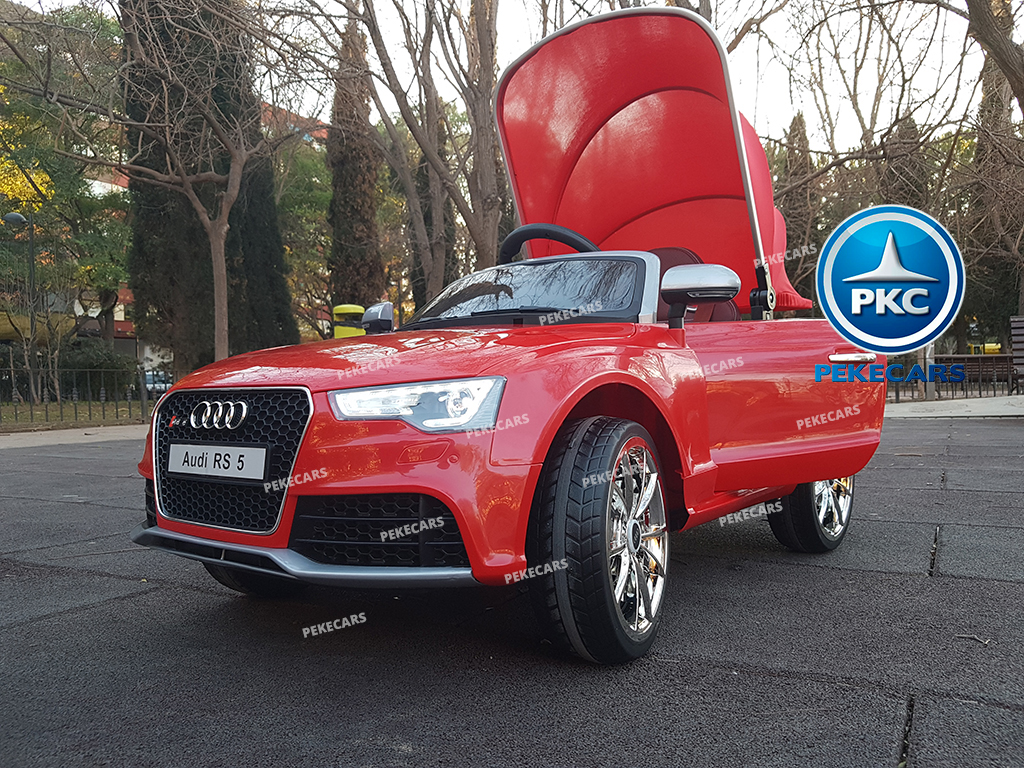 Coche Eléctrico para Niños Audi RS5 Rojo con Capota