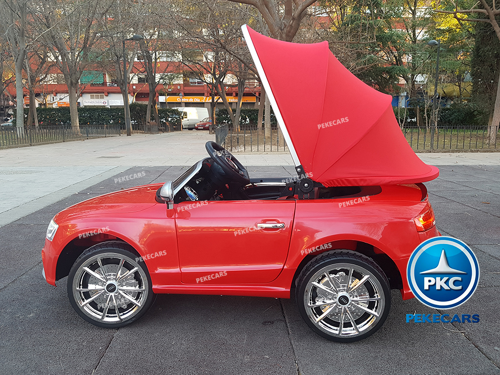 Coche Eléctrico para Niños Audi RS5 Rojo con Capota