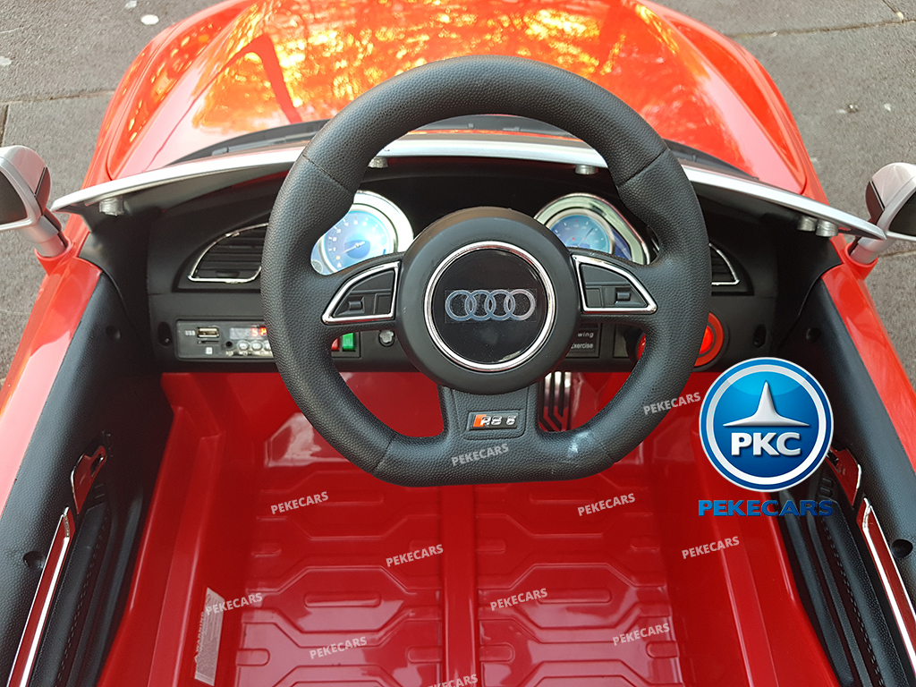 Coche Eléctrico para Niños Audi RS5 Rojo con Capota