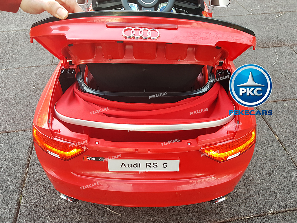 Coche Eléctrico para Niños Audi RS5 Rojo con Capota