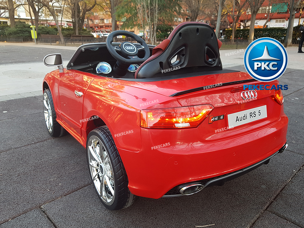 Coche Eléctrico para Niños Audi RS5 Rojo con Capota