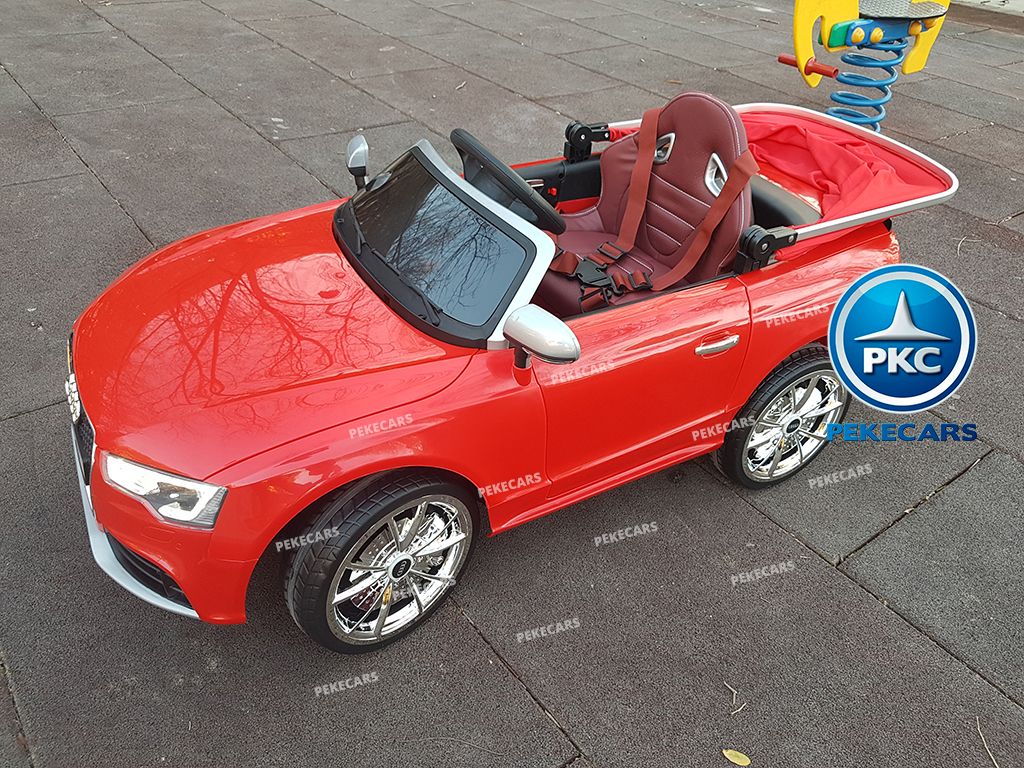 Coche Eléctrico para Niños Audi RS5 Rojo con Capota