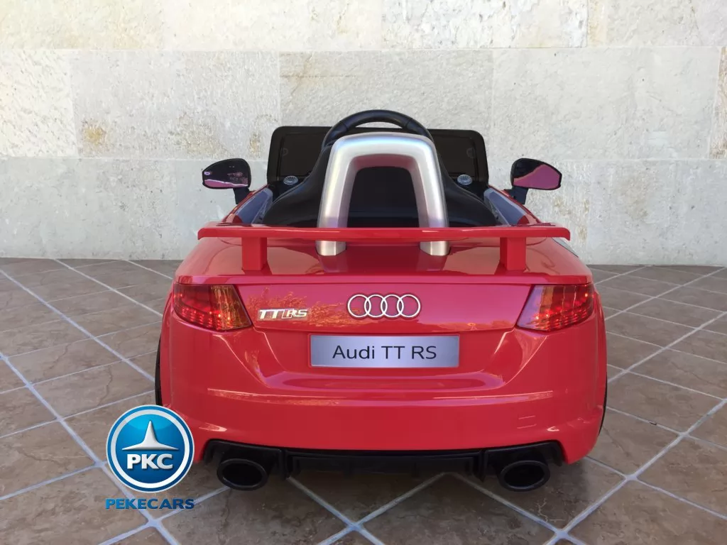 Coche electrico infantil Audi TT Rojo vista trasera