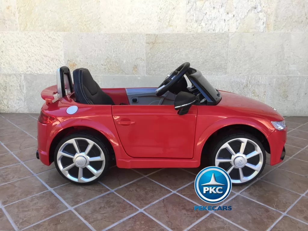 Coche electrico para niños Audi TT Rojo de lado