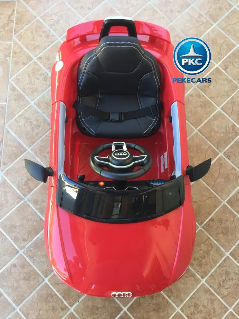 Coche electrico infantil Audi TT Rojo visto desde arriba