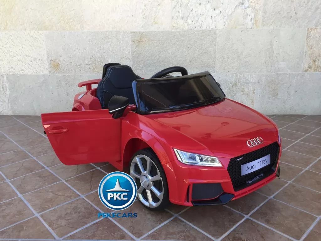 Coche electrico para niños Audi TT Rojo con luces LED