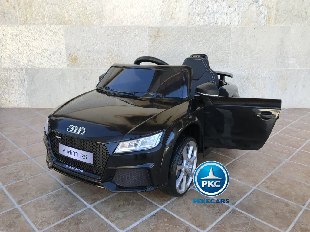 Coche electrico para niños Audi TT Negro Metalizado vista principal
