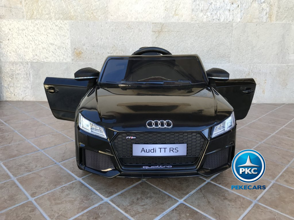 Coche electrico para niños Audi TT Negro Metalizado con apertura de puertas