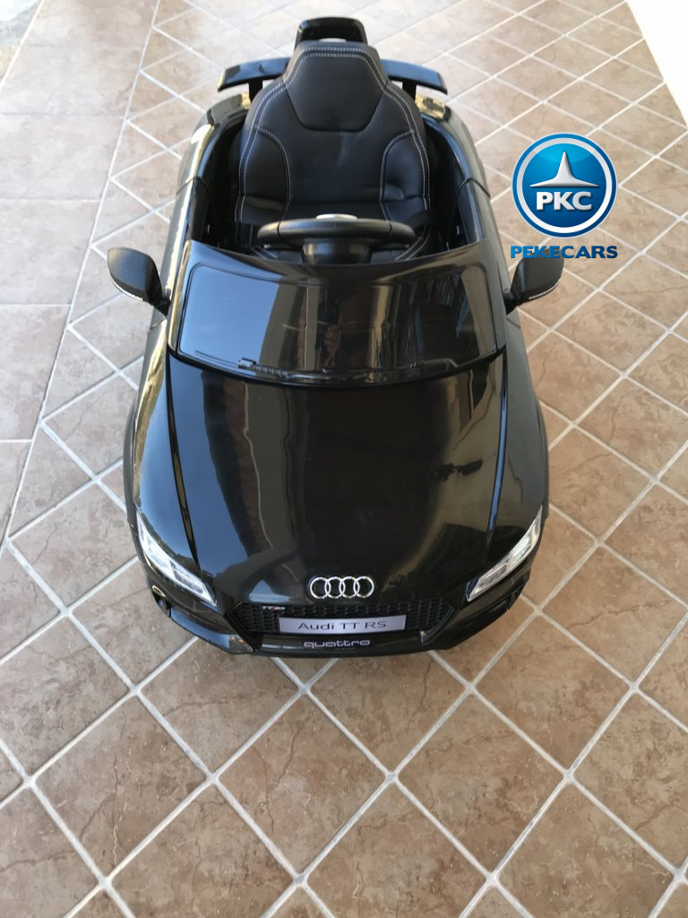 Coche electrico para niños Audi TT Negro Metalizado vista aerea