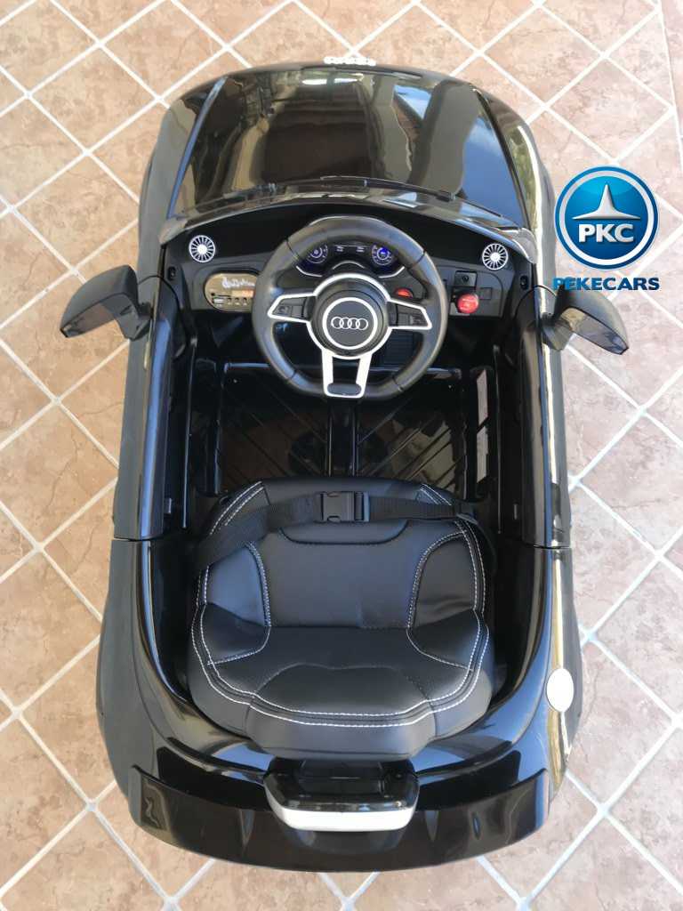 Coche electrico para niños Audi TT Negro Metalizado visto desde arriba