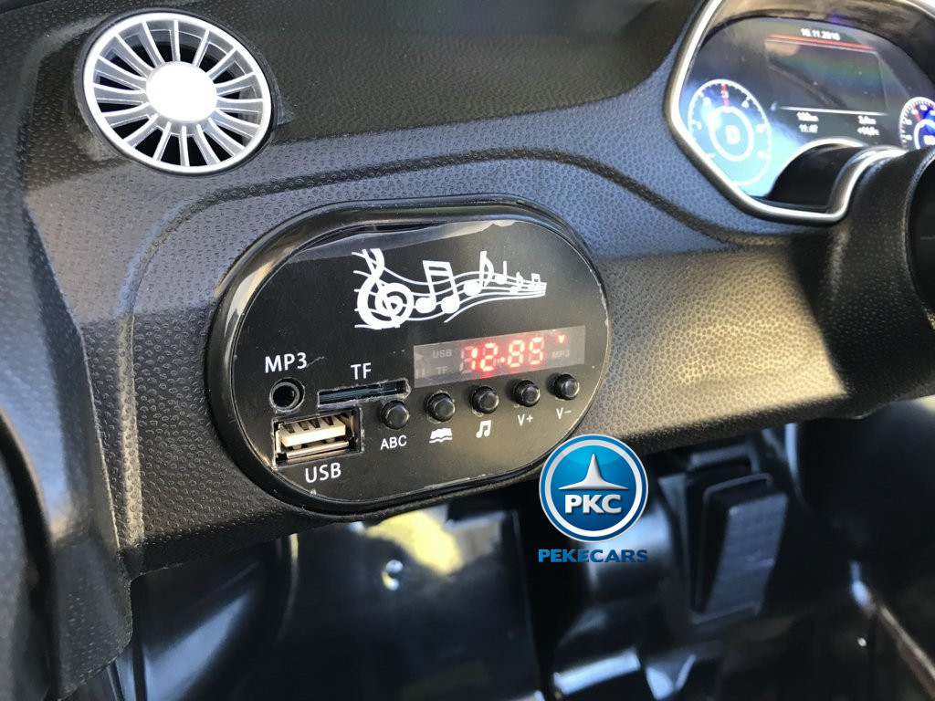 Coche electrico para niños Audi TT Negro Metalizado con conexion USB