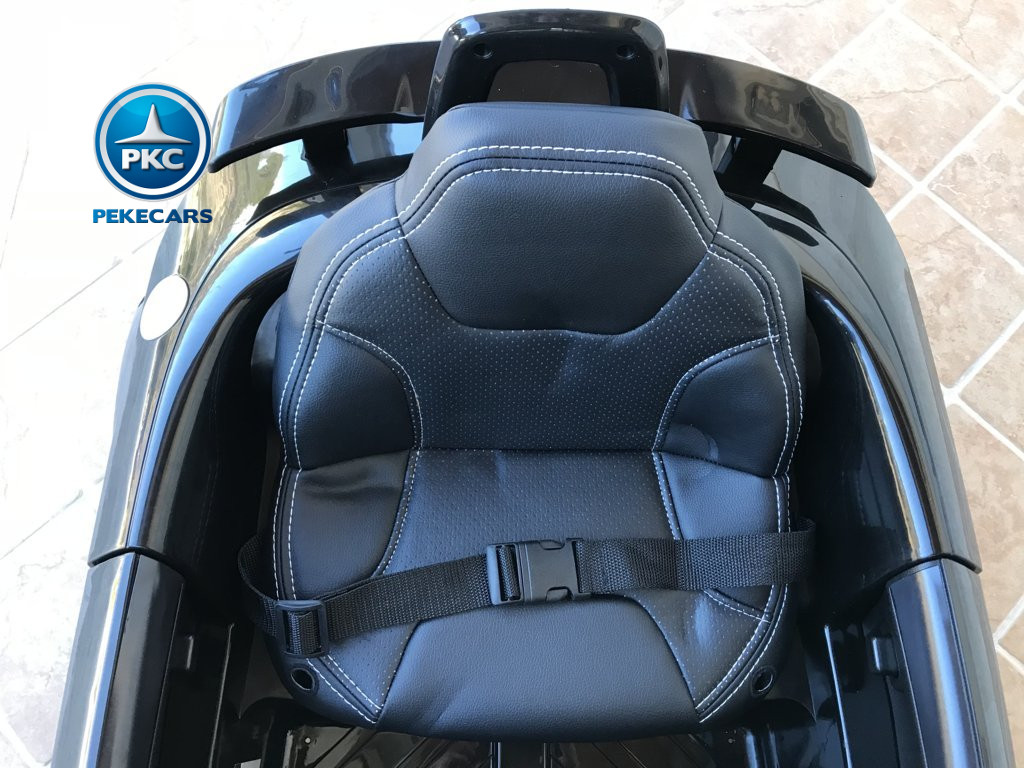 Coche electrico para niños Audi TT Negro Metalizado asiento acolchado en piel