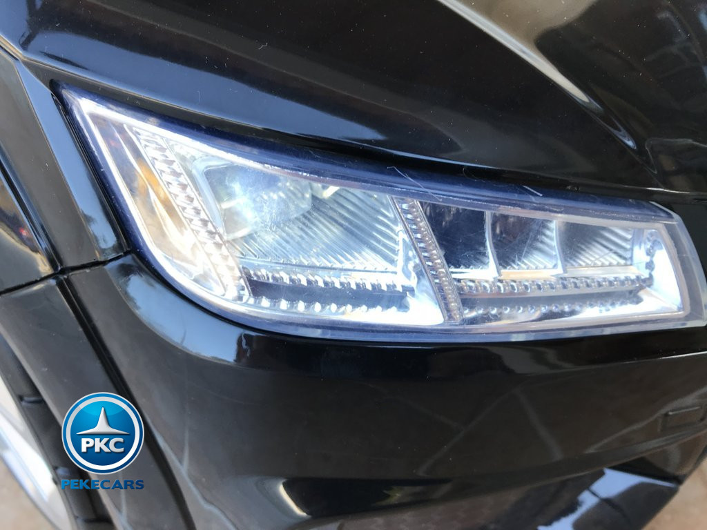 Coche electrico para niños Audi TT Negro Metalizado luces delanteras