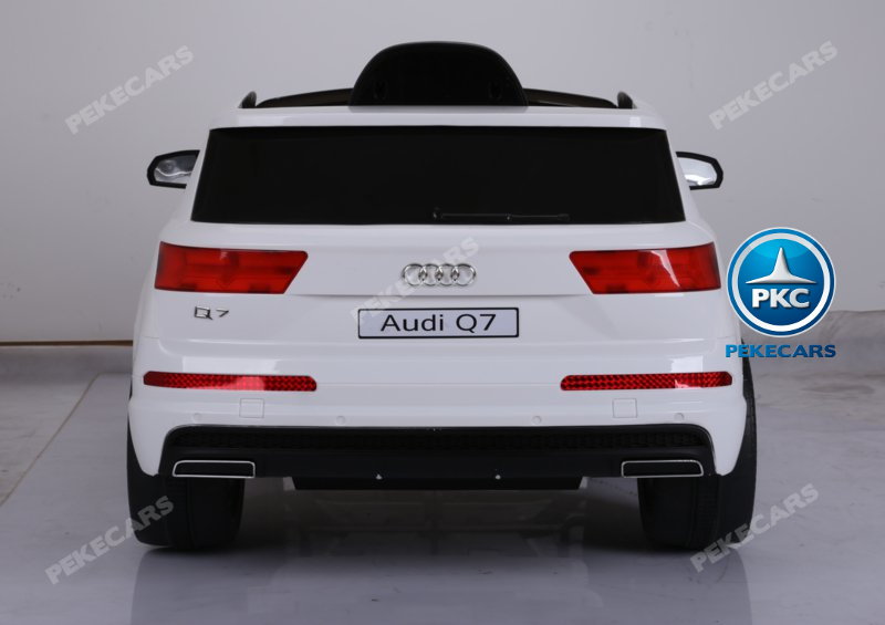 Coche electrico para niños Audi Q7 S-Line Blanco vista trasera