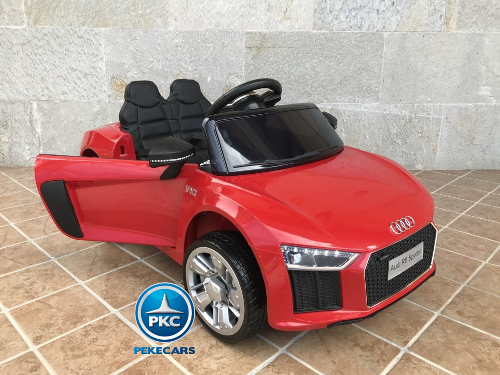 Coche electrico para niños Audi Little R8 Spyder Rojo vista principal