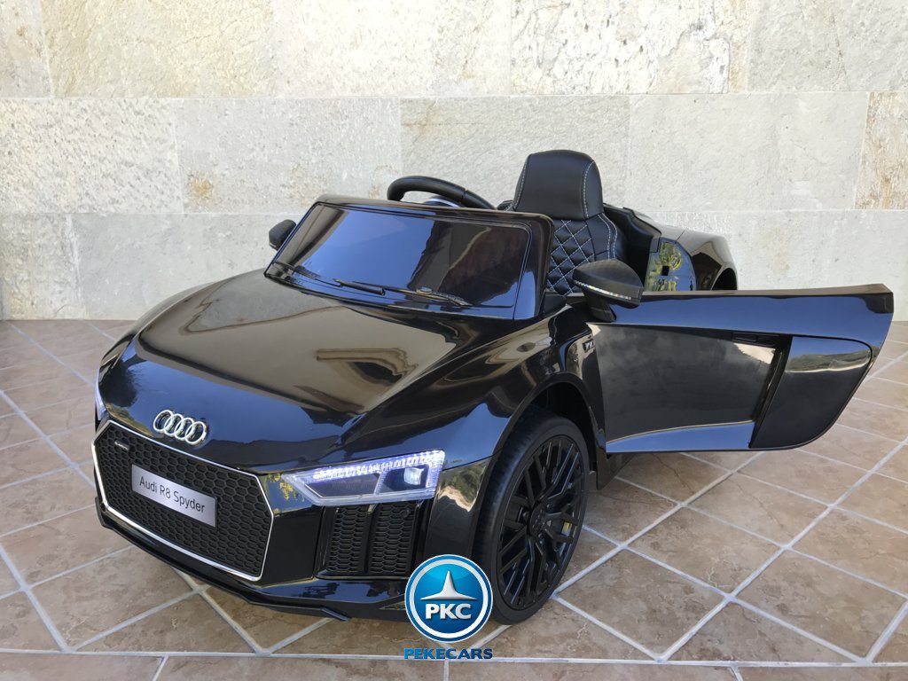 Coche electrico para niños Audi R8 Spyder Negro vista principal