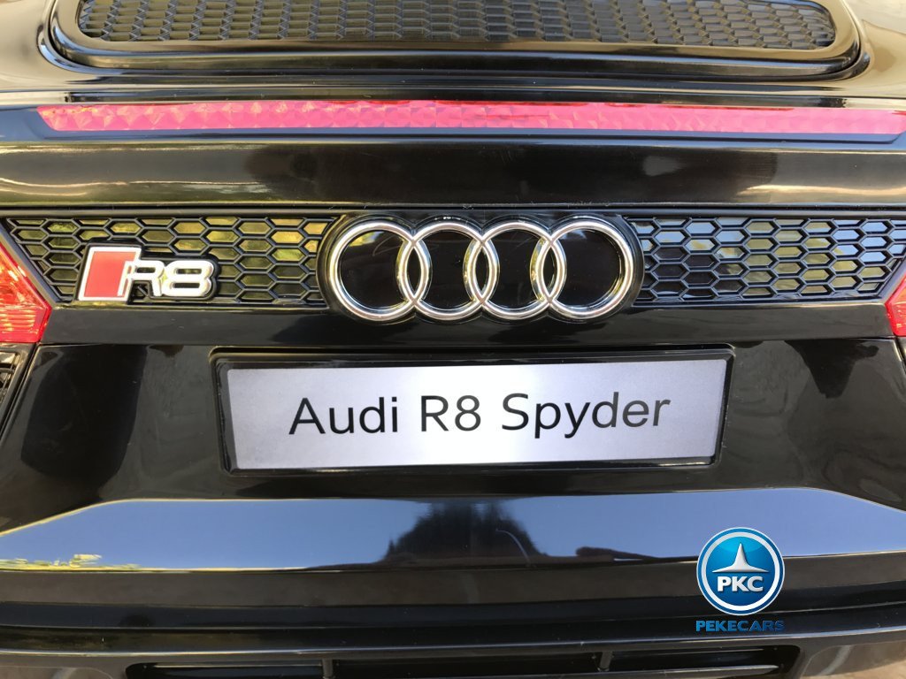 Coche electrico para niños Audi R8 Spyder Negro con licencia oficial