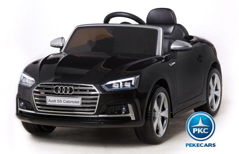 Coche electrico para niños Audi S5 Cabrio 12V Negro Metalizado vista principal