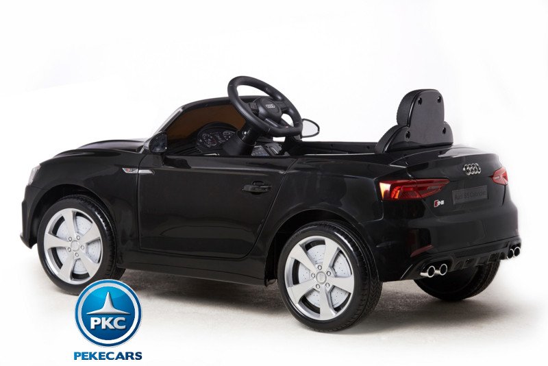 Coche electrico infantil Audi S5 Cabrio Negro Metalizado